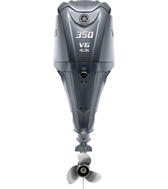 Yamaha 350 hp V6 outboard gray