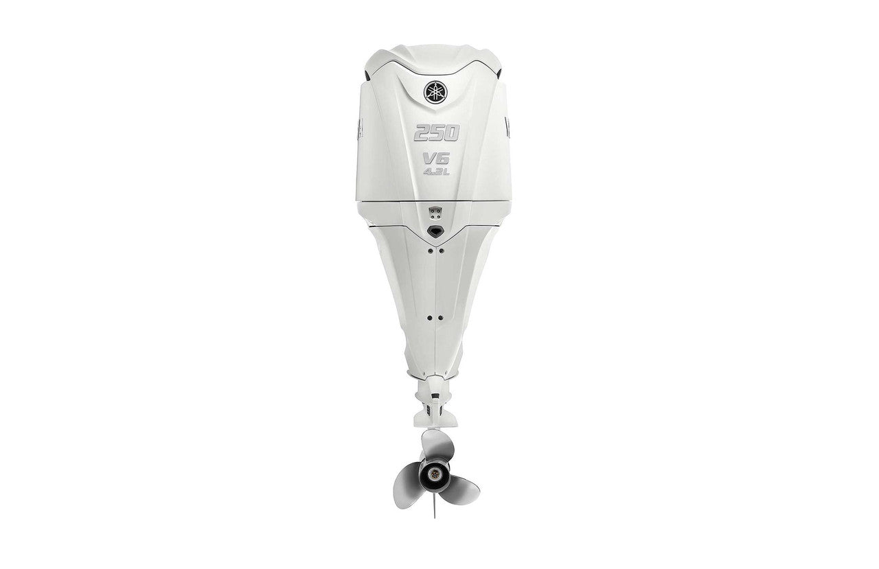 Yamaha 250 hp V6 outboard pearl white