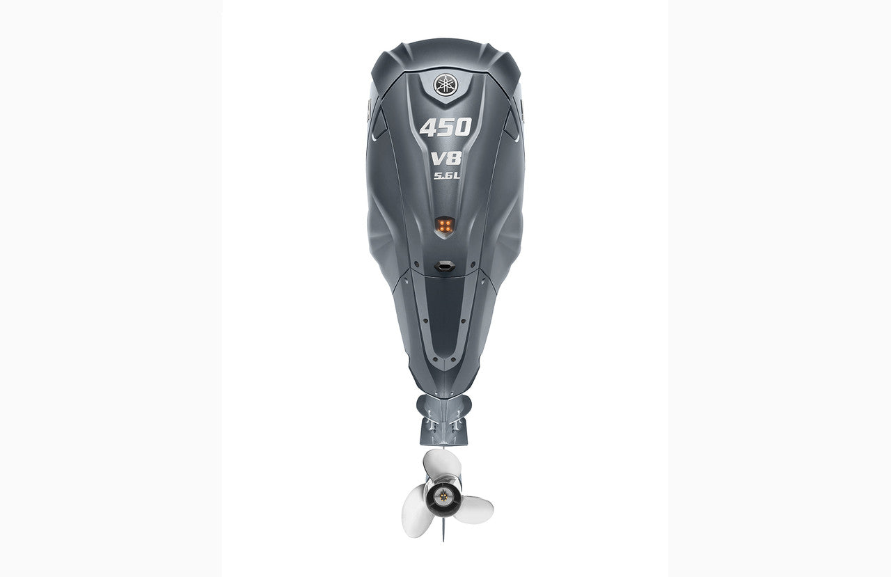 Yamaha 450 hp V8 outboard gray