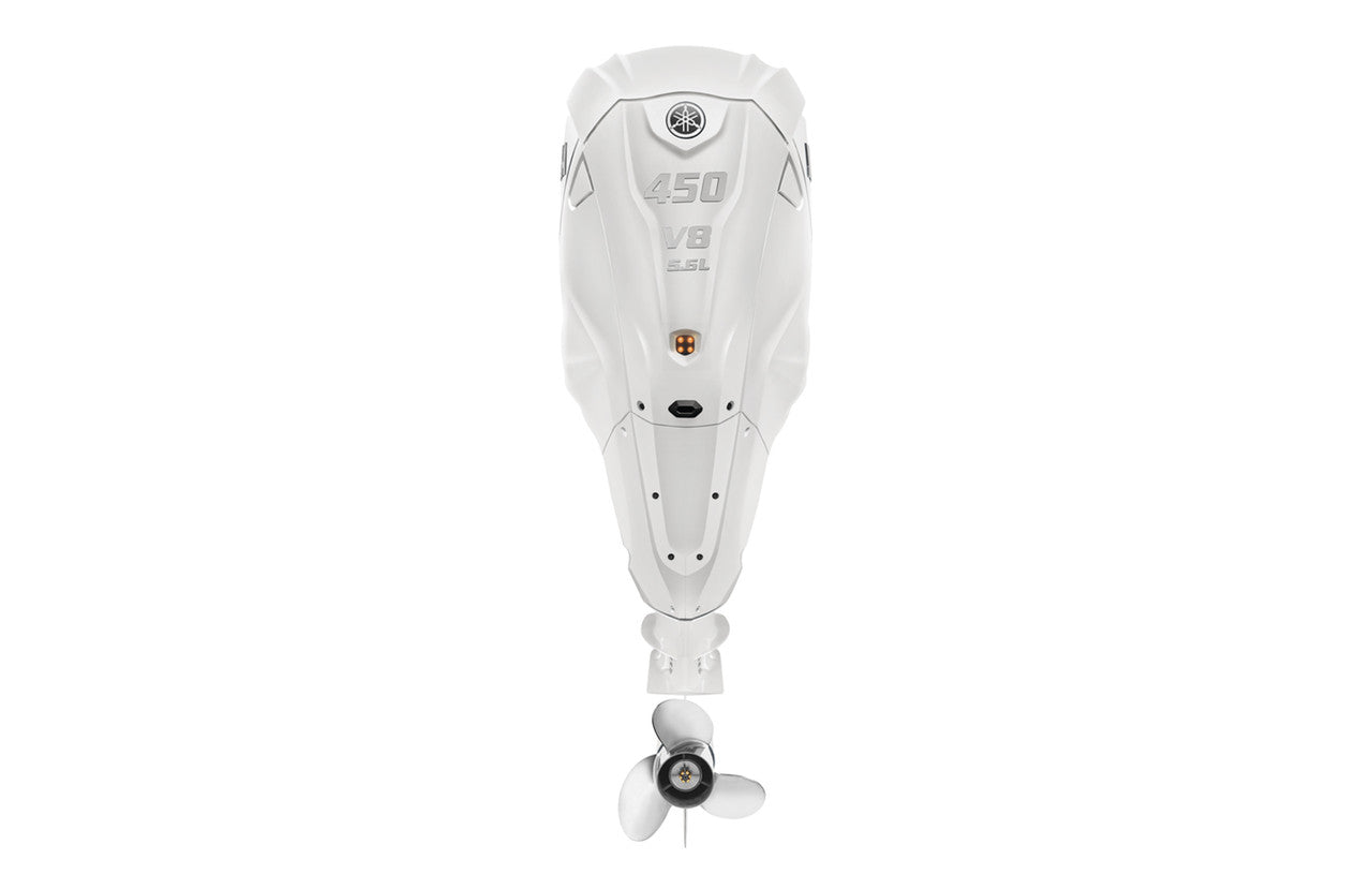 Yamaha 450 hp V8 outboard pearl white