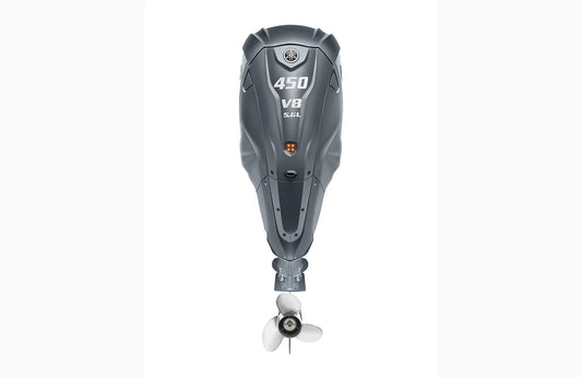 Yamaha 450 hp V8 outboard gray