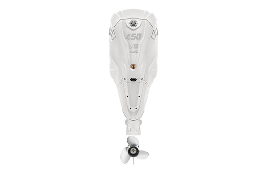 Yamaha 450 hp V8 outboard pearl white