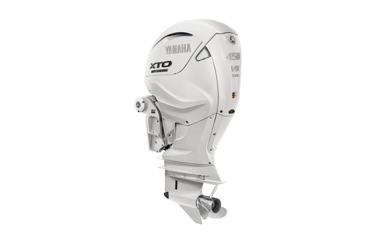 Yamaha 450 hp V8 outboard classic white